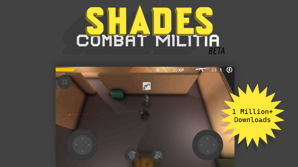 A cover image showing screenshot of Shades android game.
